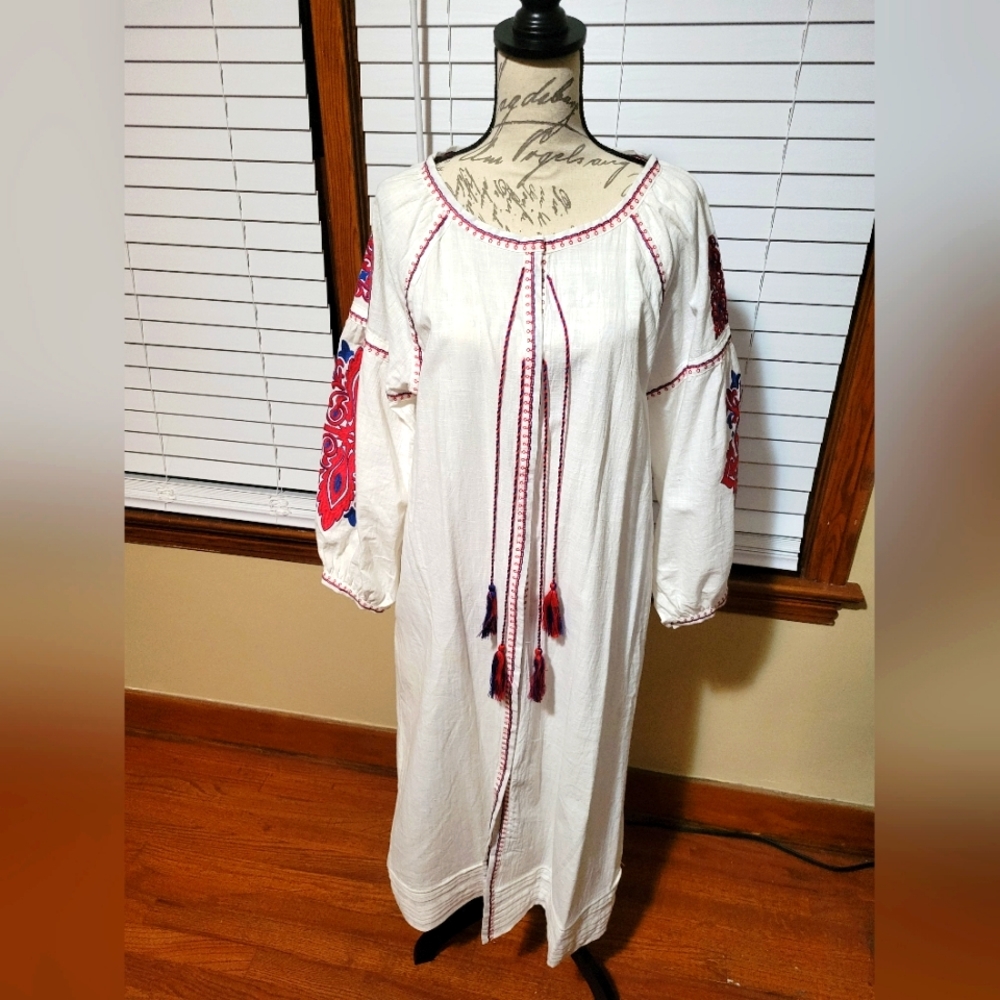 White Linen maxi dress